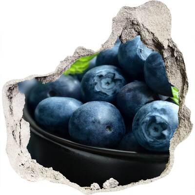 Nálepka fototapeta 3D na stenu Čučoriedky v diere v stene