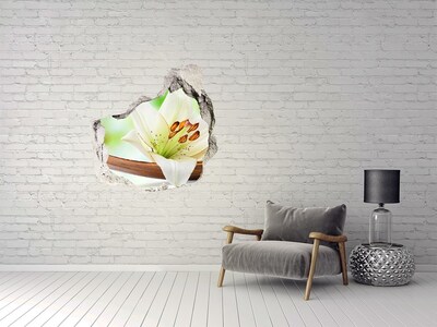 Diera 3D fototapety na stenu Kvetinová oáza v betóne