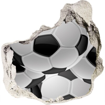 Samolepiaca diera nálepka betón Futbalová ilúzia na stene