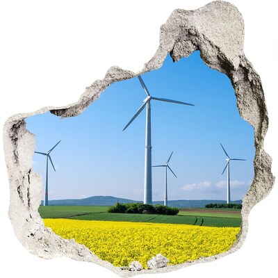 Diera 3D fototapety nástenná Veterné farmy na zelených poliach