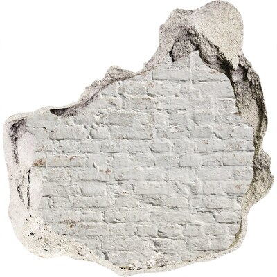 Diera 3D fototapety nálepka Poškodená tehlová stena