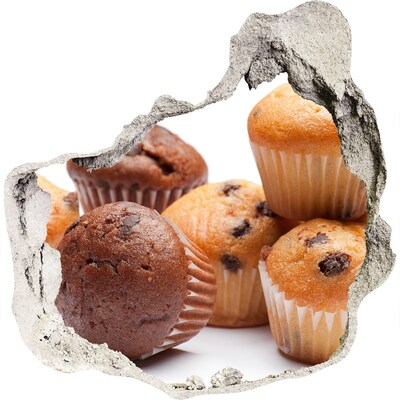 Foto fotografie diera na stenu Sladké pečivo spoza steny