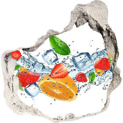 Diera 3D fototapety na stenu Ovocný kokteil vo vodnej explózii