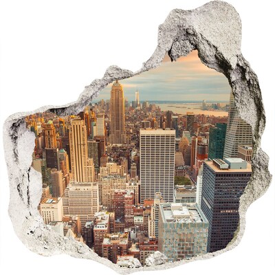 Fototapeta diera na stenu 3D Pohľad na New York