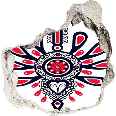 Samolepiaca nálepka Farebný etnický vzor v diere v stene