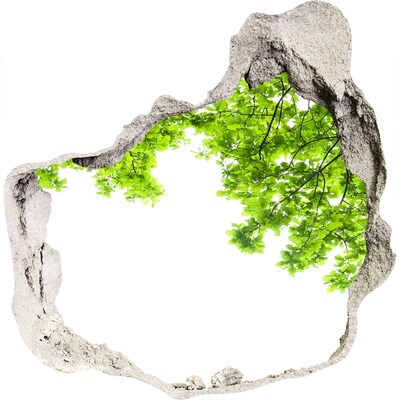 Diera 3D fototapety na stenu nálepka Zelená oáza za múrom