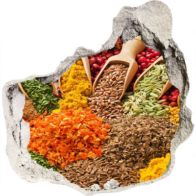 Samolepiaca diera nálepka Farebné korenie na námestí