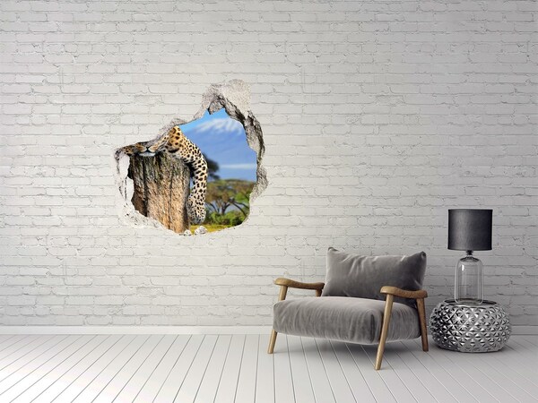 Nálepka fototapeta 3D výhľad Lepkavý pohľad leoparda