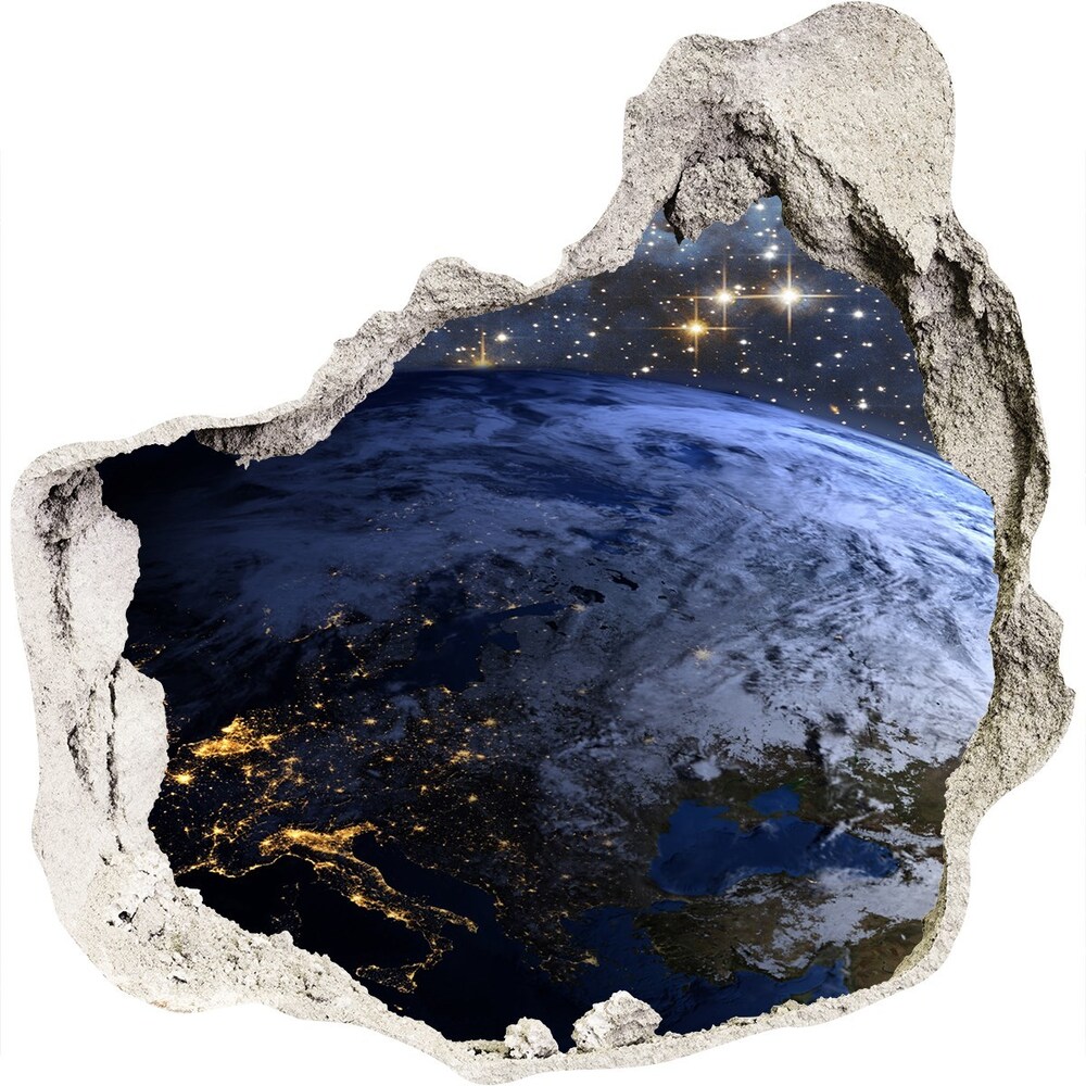 Diera 3D fototapety nálepka Planéta zem