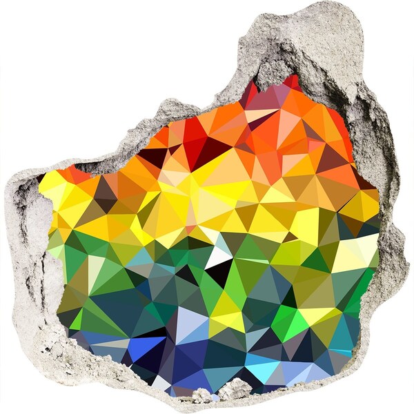 Samolepiaca diera na stenu Farebná diera v stene