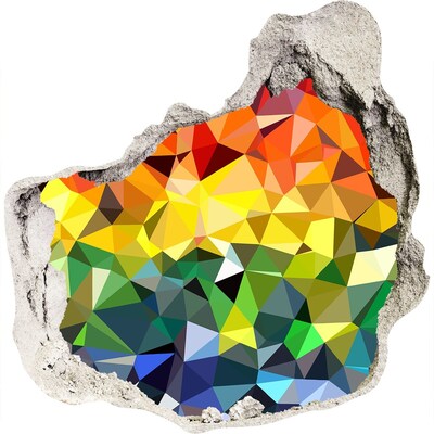 Samolepiaca diera na stenu Farebná diera v stene