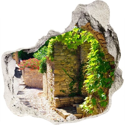 Diera 3D fototapety nálepka Zelená ulica v meste