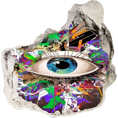 Diera 3D fototapety nálepka Oko v farebnej kompozícii