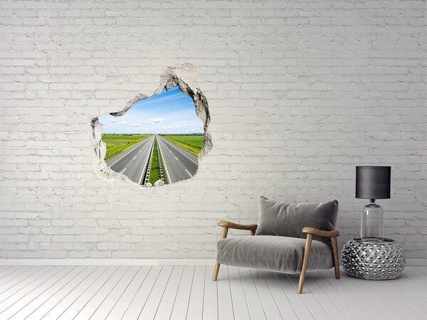 Diera 3D fototapety nálepka Diaľnice