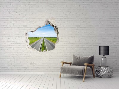 Diera 3D fototapety nálepka Diaľnice