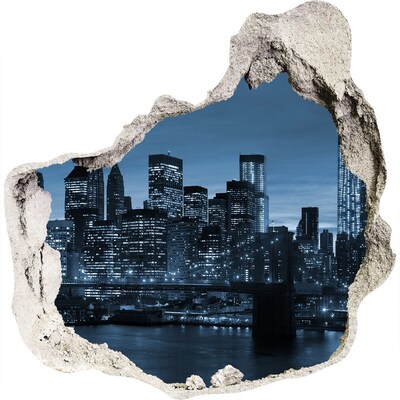 Fototapeta diera na stenu Pohľad na New York v noci