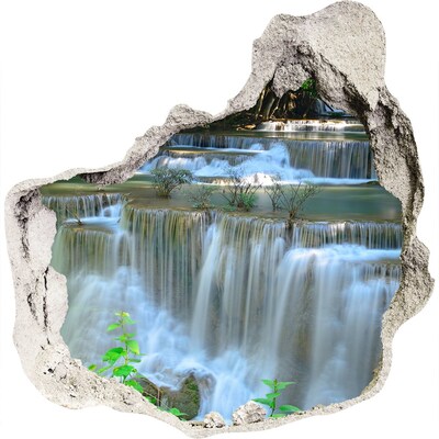 Nálepka 3D diera na stenu Vodopád