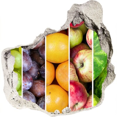 Samolepiaca diera nálepka Ovocie v betóne