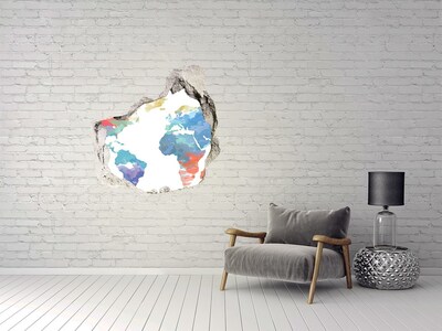 Fotoobraz diera na stenu Mapa sveta