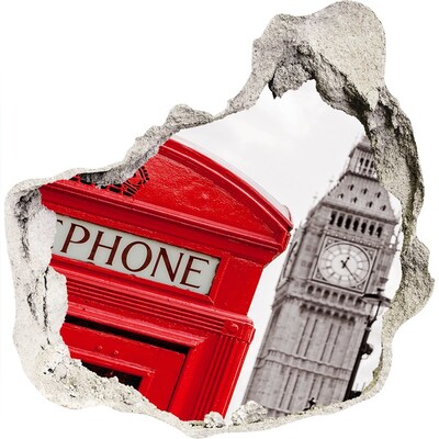 Fototapeta nálepka na stenu Londýnska scenéria s telefónnou búdkou