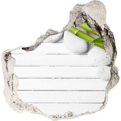 Fototapeta diera na stenu 3D nálepka Zelená oáza v betóne