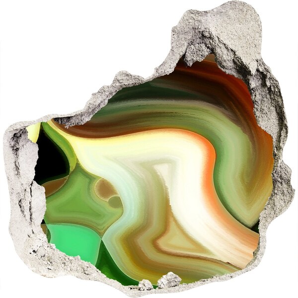 Samolepiaca diera na stenu Farebný kameň v diere v stene