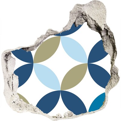 Nálepka 3D diera na stenu Moderný vzor na pozadí steny