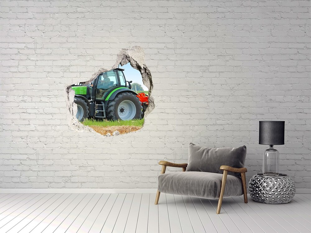 Diera 3D fototapety na stenu Traktor na poli