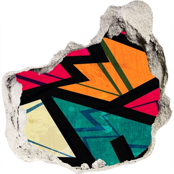 Samolepiaca nálepka Farebná nástenná maľba v diere v stene