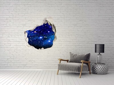 Nálepka 3D diera na stenu Hviezdna obloha