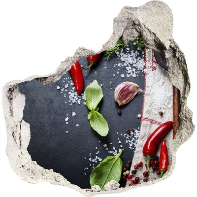 Fotoobraz diera na stenu nálepka Kuchyňa plná chutí