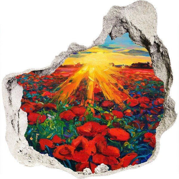 Nálepka fototapeta 3D výhľad Kvetinová lúka na slnku