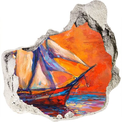 Diera 3D fototapety na stenu Západ slnka na mori