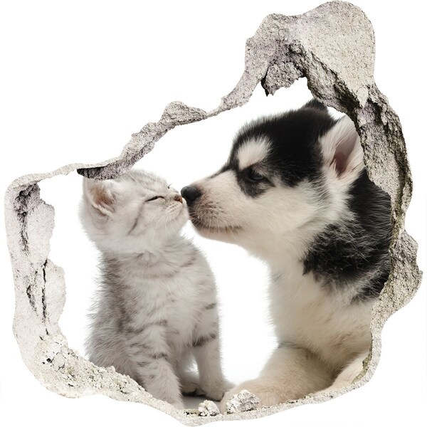 Fototapeta diera na stenu Priateľstvo so zvieratami