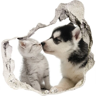 Fototapeta diera na stenu Priateľstvo so zvieratami