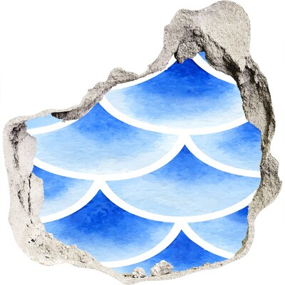 Diera 3D fototapety nálepka Vodné vlny v diere v stene