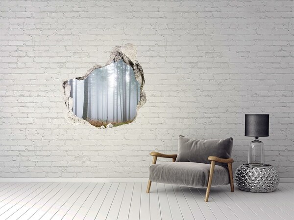 Fototapeta diera na stenu 3D Hmlistý les