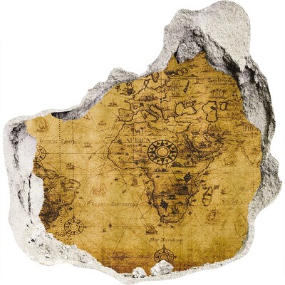 Fototapeta diera na stenu 3D Staré mapa sveta