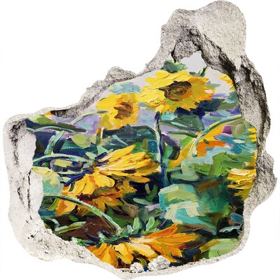 Samolepiaca nálepka Slnečnicové kvety v záhrade