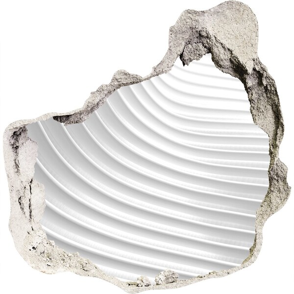 Fotoobraz diera na stenu Rozbitá stena s výhľadom na vlnité čiary