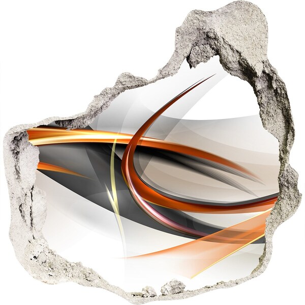 Samolepiaca diera múr 3D Abstraktný únik farieb