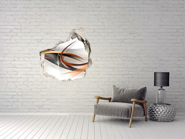 Samolepiaca diera múr 3D Abstraktný únik farieb