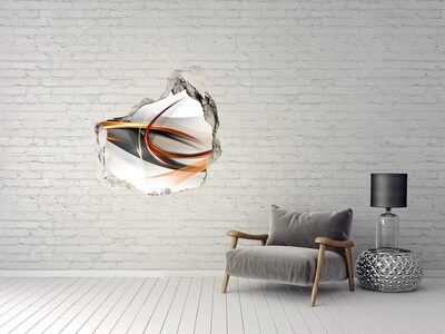 Samolepiaca diera múr 3D Abstraktný únik farieb