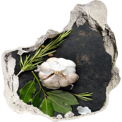 Nálepka 3D diera betón Kuchynské vône