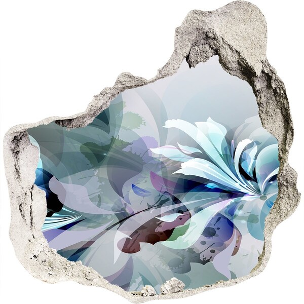 Nálepka fototapeta 3D výhľad Kvetinová ilúzia v betóne