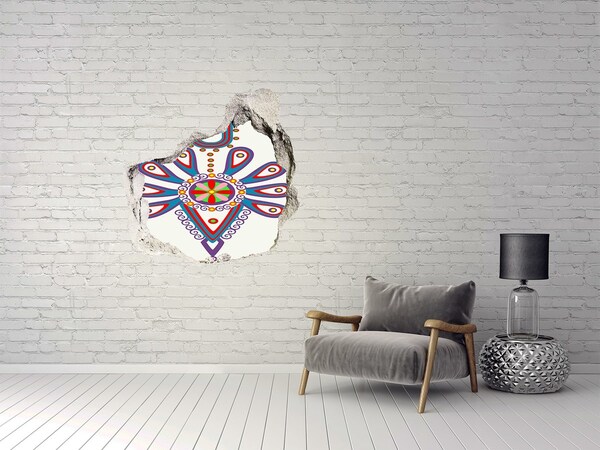 Samolepiaca nálepka Farebný vzor na pozadí poškodenej steny