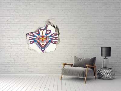 Samolepiaca nálepka Farebný vzor na pozadí poškodenej steny