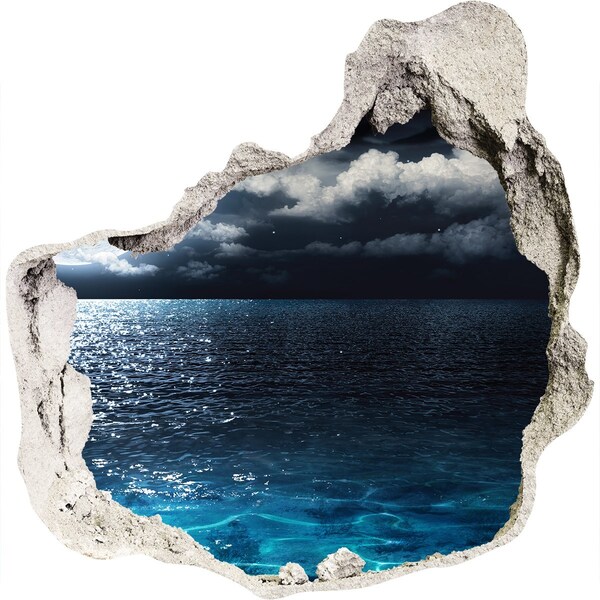 Nálepka diera na stenu Nočný pohľad na more