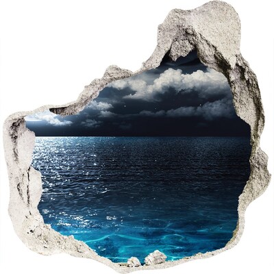 Nálepka diera na stenu Nočný pohľad na more