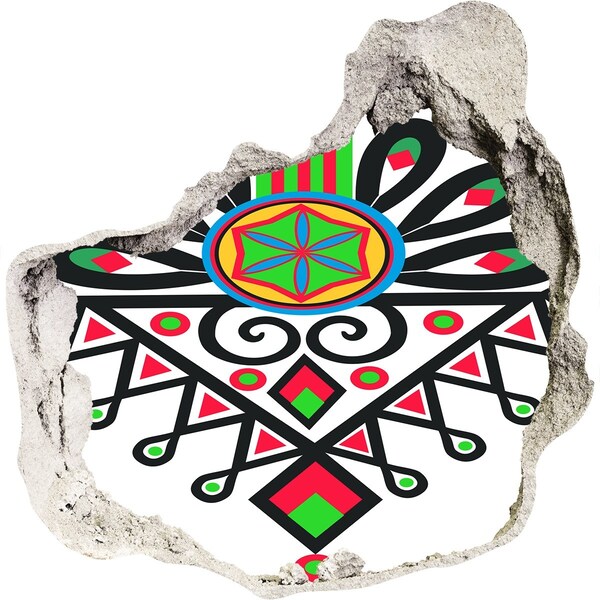 Samolepiaca nálepka betón Farebný ľudový vzor